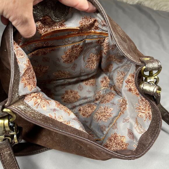 Hobo Pier Convertible Bag Coffee Galaxy Crossbody/Shoulder Boho Leather Slouchy - Picture 10 of 16